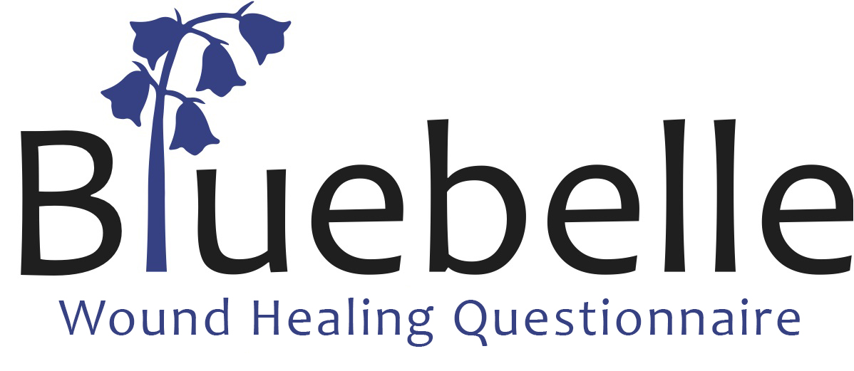 Revised logo for Bluebelle Wound Healing Questionnaire